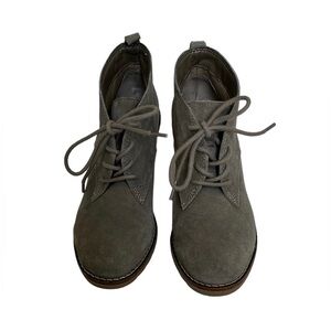 White Mountain Lambert Taupe Suede Wedge Bootie 7.5M